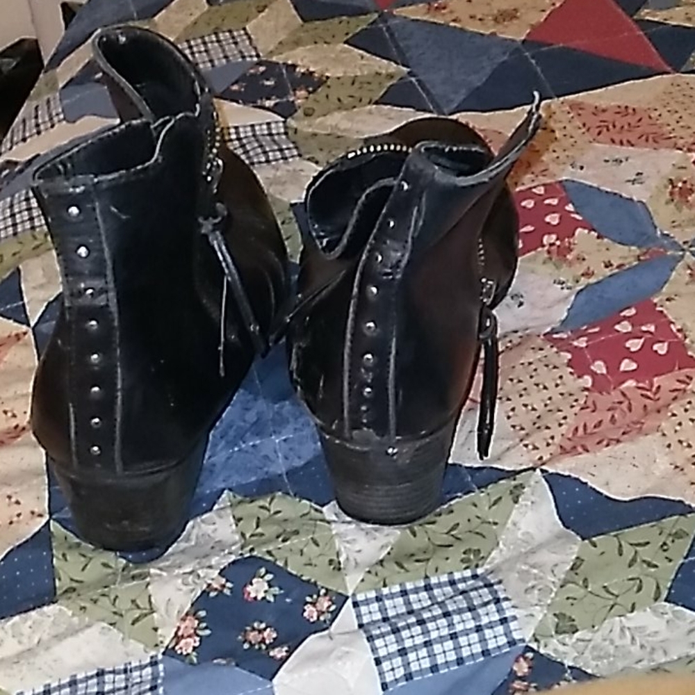 Black high heel boots